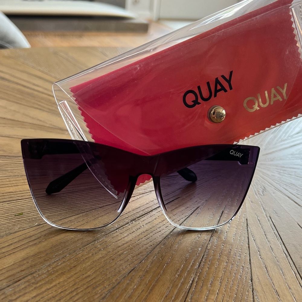 Quay Australia Gradient Black and Purple Sunglasses